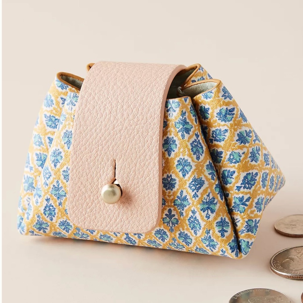 Anthropologie Daphne Printed Catchall Pouch / Coin Purse